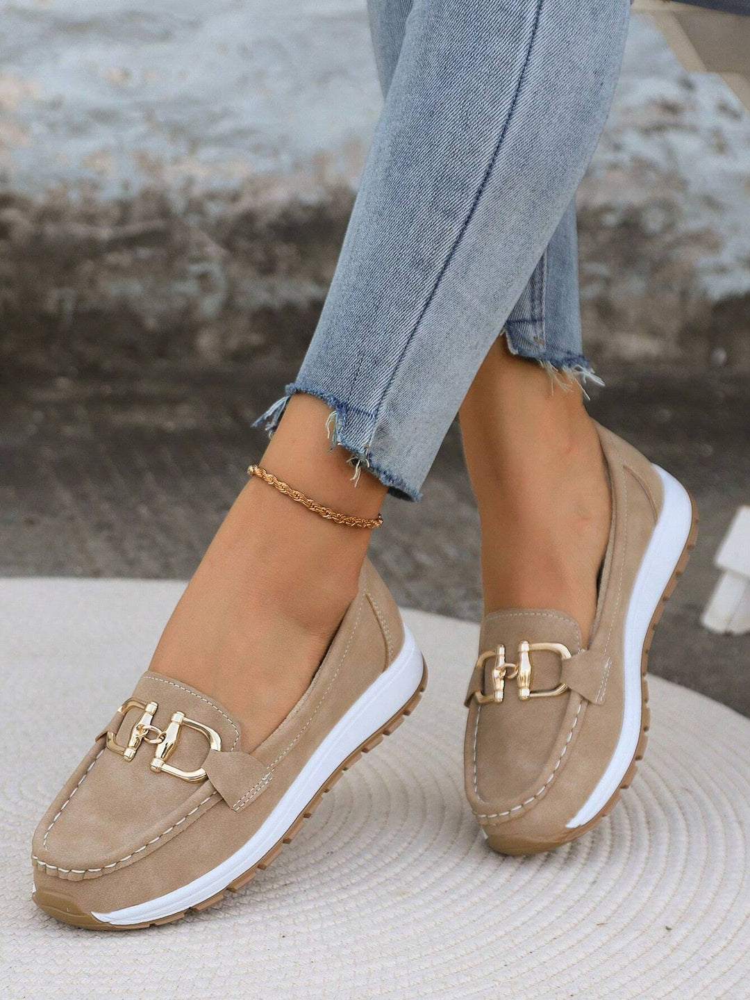 Annie - Flat Buckle Loafers