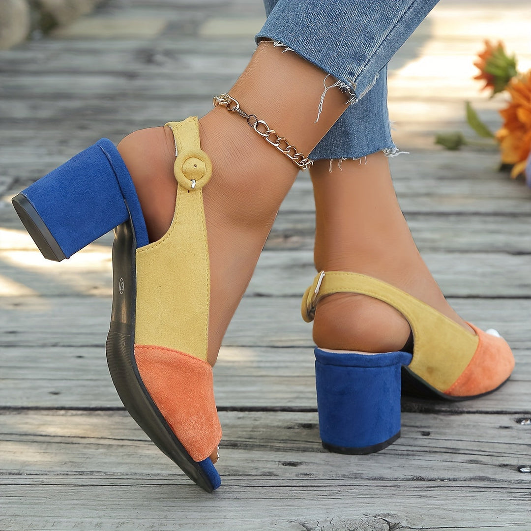 Zuri™ Colorblock Slingback Heels