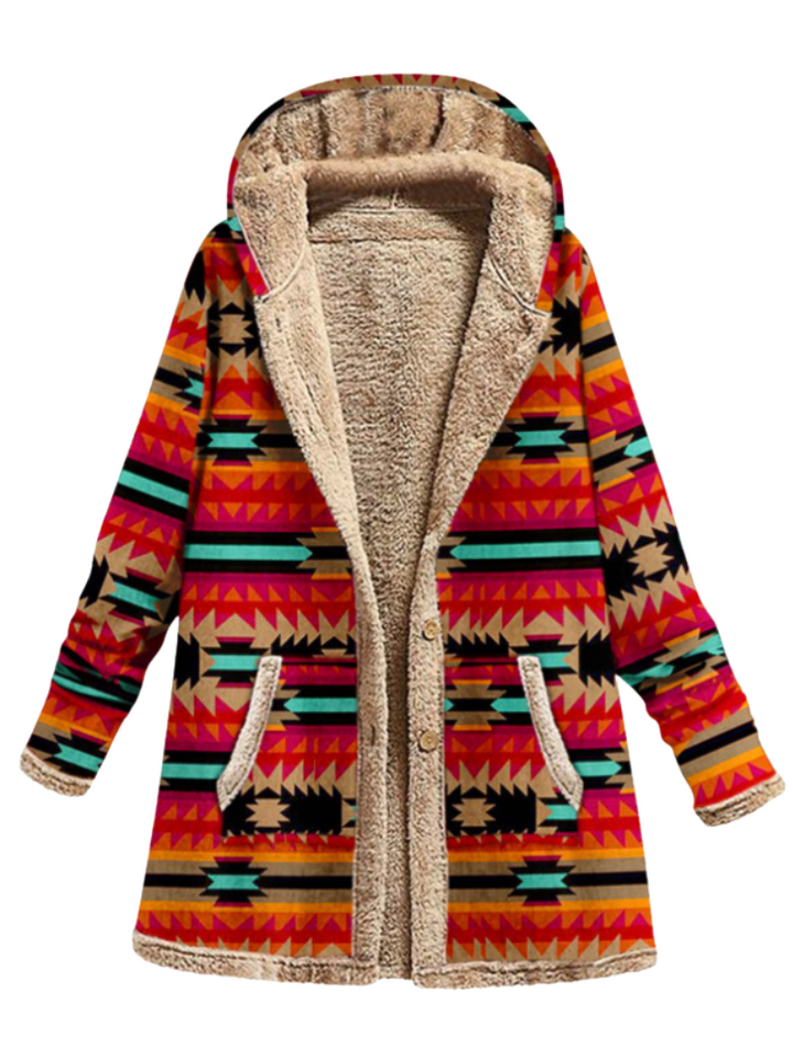 AURORA COZY PRINT COAT