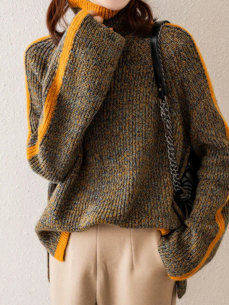 FERN COZY STRIPE TURTLENECK SWEATER