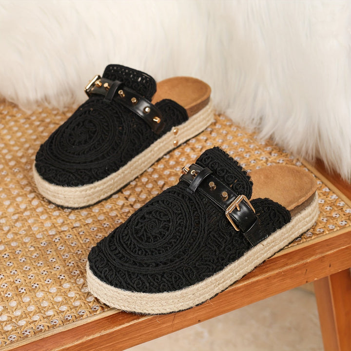 Solene™ Boho Crochet Mules