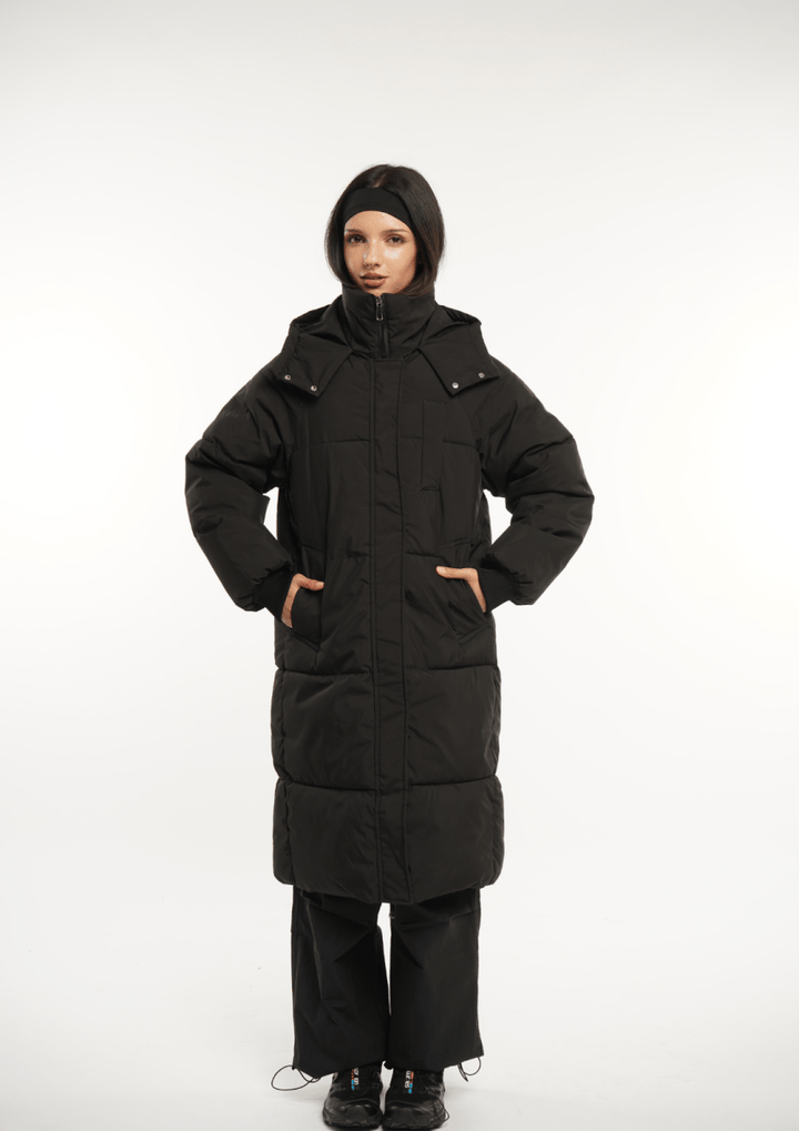 LUNA | HOODED LONG PUFFER JACKET